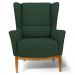 Kit 2 Poltronas Decorativas Base Manu Madeira Milena C-117 Linho Verde - Domi