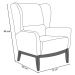 Kit 2 Poltronas Decorativas Base Manu Madeira Milena C-26 Corano Bege - Domi