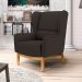 Kit 2 Poltronas Decorativas Base Manu Madeira Milena C-34 Corano Marrom - Domi
