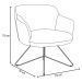 Kit 2 Poltronas Decorativas Base Orby Fixa Jade C-469 Linho Mescla - Domi