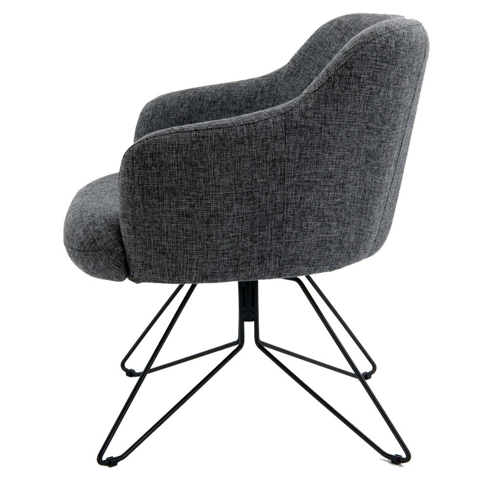 Kit 2 Poltronas Decorativas Base Orby Fixa Jade C-469 Linho Mescla - Domi