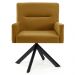 Kit 2 Poltronas Decorativas Giratórias Base Eiffel Mostarda Angel B-260 Veludo Mostarda - Domi