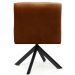 Kit 2 Poltronas Decorativas Giratórias Base Eiffel Preto Angel B-262 Veludo Laranja - Domi