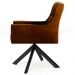 Kit 2 Poltronas Decorativas Giratórias Base Eiffel Preto Angel B-262 Veludo Laranja - Domi