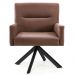 Kit 2 Poltronas Decorativas Giratórias Base Eiffel Preto Angel B-276 Veludo Ferrugem - Domi