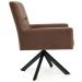 Kit 2 Poltronas Decorativas Giratórias Base Eiffel Preto Angel B-276 Veludo Ferrugem - Domi