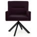 Kit 2 Poltronas Decorativas Giratórias Base Eiffel Preto Angel B-292 Veludo Uva - Domi
