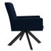 Kit 2 Poltronas Decorativas Giratórias Base Eiffel Preto Angel B-304 Veludo Azul - Domi