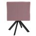 Kit 2 Poltronas Decorativas Giratórias Base Eiffel Preto Angel B-305 Veludo Rosa - Domi