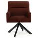 Kit 2 Poltronas Decorativas Giratórias Base Eiffel Preto Angel B-417 Veludo Malbec - Domi