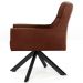 Kit 2 Poltronas Decorativas Giratórias Base Eiffel Preto Angel B-417 Veludo Malbec - Domi