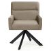 Kit 2 Poltronas Decorativas Giratórias Base Eiffel Preto Angel B-68 Veludo Marrom Claro - Domi