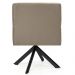 Kit 2 Poltronas Decorativas Giratórias Base Eiffel Preto Angel B-68 Veludo Marrom Claro - Domi