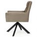 Kit 2 Poltronas Decorativas Giratórias Base Eiffel Preto Angel B-68 Veludo Marrom Claro - Domi