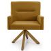 Kit 2 Poltronas Decorativas Giratórias Base Giromad Madeira Angel B-260 Veludo Mostarda - Domi