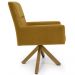 Kit 2 Poltronas Decorativas Giratórias Base Giromad Madeira Angel B-260 Veludo Mostarda - Domi