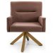 Kit 2 Poltronas Decorativas Giratórias Base Giromad Madeira Angel B-276 Veludo Ferrugem - Domi