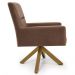 Kit 2 Poltronas Decorativas Giratórias Base Giromad Madeira Angel B-276 Veludo Ferrugem - Domi