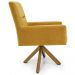 Kit 2 Poltronas Decorativas Giratórias Base Giromad Madeira Angel B-279 Veludo Amarelo - Domi