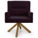 Kit 2 Poltronas Decorativas Giratórias Base Giromad Madeira Angel B-292 Veludo Uva - Domi