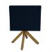 Kit 2 Poltronas Decorativas Giratórias Base Giromad Madeira Angel B-304 Veludo Azul - Domi