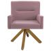 Kit 2 Poltronas Decorativas Giratórias Base Giromad Madeira Angel B-305 Veludo Rosa - Domi