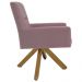 Kit 2 Poltronas Decorativas Giratórias Base Giromad Madeira Angel B-305 Veludo Rosa - Domi
