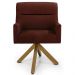 Kit 2 Poltronas Decorativas Giratórias Base Giromad Madeira Angel B-417 Veludo Malbec - Domi