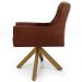 Kit 2 Poltronas Decorativas Giratórias Base Giromad Madeira Angel B-417 Veludo Malbec - Domi