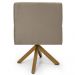 Kit 2 Poltronas Decorativas Giratórias Base Giromad Madeira Angel B-68 Veludo Marrom Claro - Domi