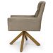 Kit 2 Poltronas Decorativas Giratórias Base Giromad Madeira Angel B-68 Veludo Marrom Claro - Domi