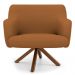 Kit 2 Poltronas Decorativas Giratórias Base Giromad Madeira Jade B-262 Veludo Telha - Domi