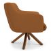 Kit 2 Poltronas Decorativas Giratórias Base Giromad Madeira Jade B-262 Veludo Telha - Domi