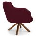 Kit 2 Poltronas Decorativas Giratórias Base Giromad Madeira Jade B-278 Veludo Marsala - Domi