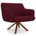 Kit 2 Poltronas Decorativas Giratórias Base Giromad Madeira Jade B-278 Veludo Marsala - Domi