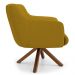 Kit 2 Poltronas Decorativas Giratórias Base Giromad Madeira Jade B-279 Veludo Mostarda - Domi