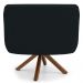 Kit 2 Poltronas Decorativas Giratórias Base Giromad Madeira Jade B-300 Veludo Preto - Domi