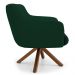 Kit 2 Poltronas Decorativas Giratórias Base Giromad Madeira Jade B-303 Veludo Verde Musgo - Domi