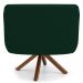 Kit 2 Poltronas Decorativas Giratórias Base Giromad Madeira Jade B-303 Veludo Verde Musgo - Domi