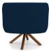 Kit 2 Poltronas Decorativas Giratórias Base Giromad Madeira Jade B-304 Veludo Azul Marinho - Domi