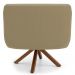 Kit 2 Poltronas Decorativas Giratórias Base Giromad Madeira Jade B-68 Veludo Bege - Domi
