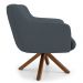 Kit 2 Poltronas Decorativas Giratórias Base Giromad Madeira Jade C-03 Corano Cinza - Domi