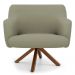Kit 2 Poltronas Decorativas Giratórias Base Giromad Madeira Jade C-19 Corano Bege - Domi