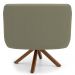 Kit 2 Poltronas Decorativas Giratórias Base Giromad Madeira Jade C-19 Corano Bege - Domi