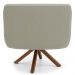 Kit 2 Poltronas Decorativas Giratórias Base Giromad Madeira Jade C-26 Corano Bege Claro - Domi