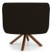 Kit 2 Poltronas Decorativas Giratórias Base Giromad Madeira Jade C-34 Corano Marrom - Domi