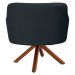 Kit 2 Poltronas Decorativas Giratórias Base Giromad Madeira Jade C-465 Linho Chumbo - Domi