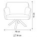 Kit 2 Poltronas Decorativas Giratórias Base Giromad Madeira Jade C-465 Linho Chumbo - Domi