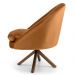 Kit 2 Poltronas Decorativas Giratórias Base Giromad Madeira Rafa B-262 Veludo Telha - Domi