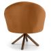 Kit 2 Poltronas Decorativas Giratórias Base Giromad Madeira Rafa B-262 Veludo Telha - Domi